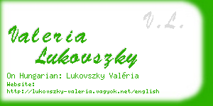valeria lukovszky business card